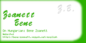 zsanett bene business card